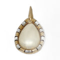 Colgante Perla Mabe Plata 925 Chapada en Oro | Joya Vintage Usada