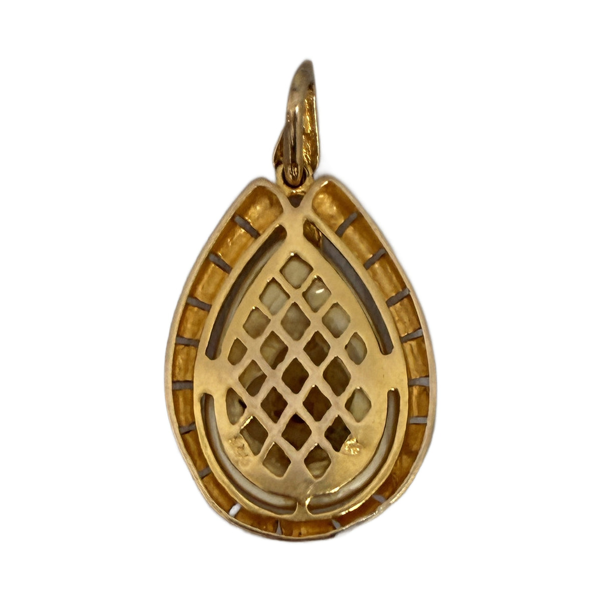 Colgante Perla Mabe Plata 925 Chapada en Oro | Joya Vintage Usada