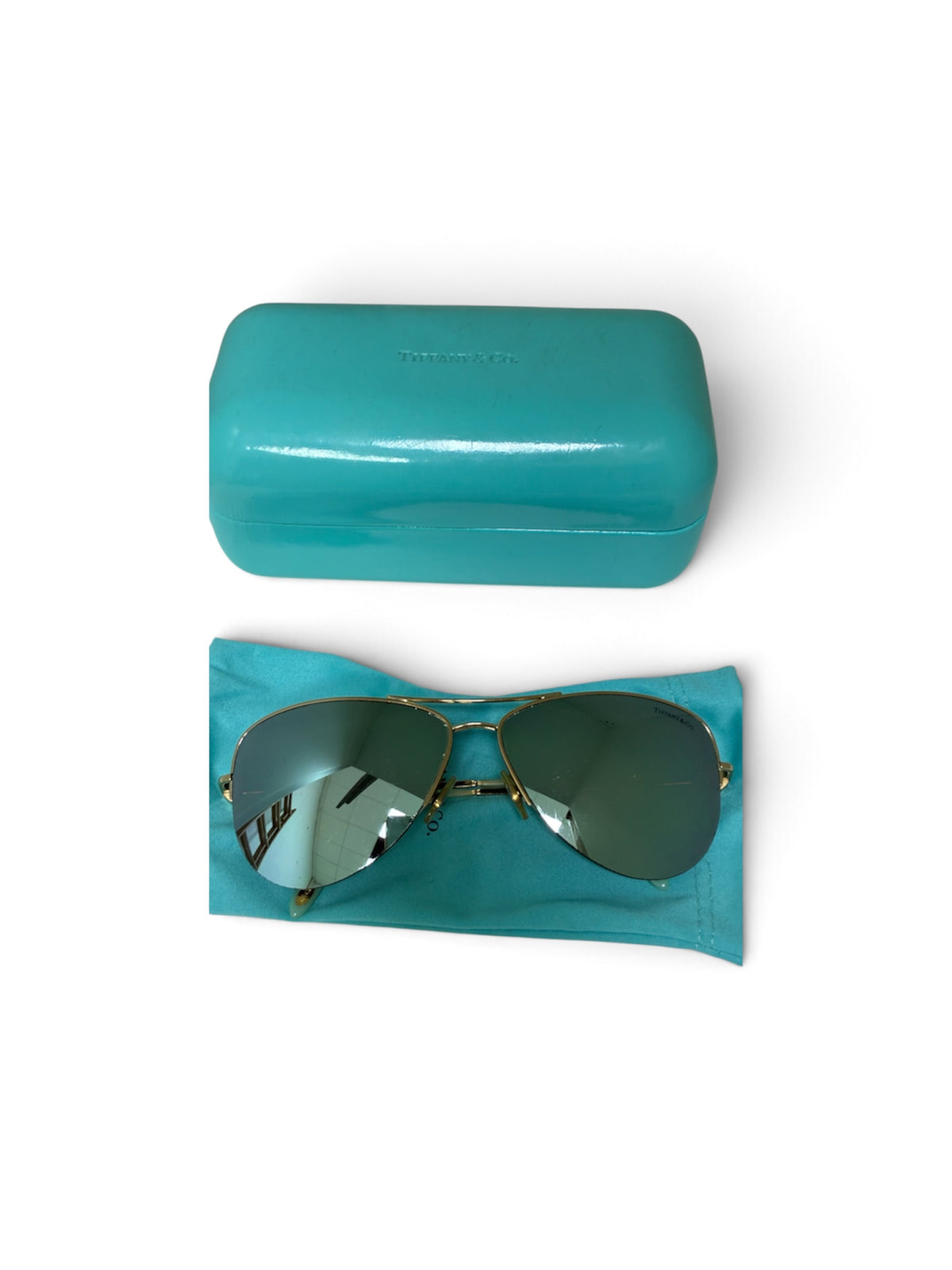 Gafas de sol Tiffany & Co. TF3021 aviador doradas – Return to Tiffany con funda original
