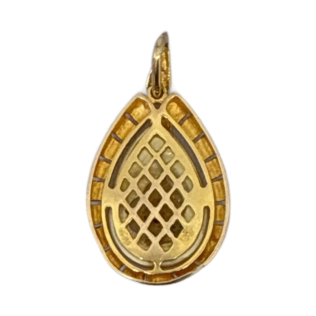 Colgante Perla Mabe Plata 925 Chapada en Oro | Joya Vintage Usada