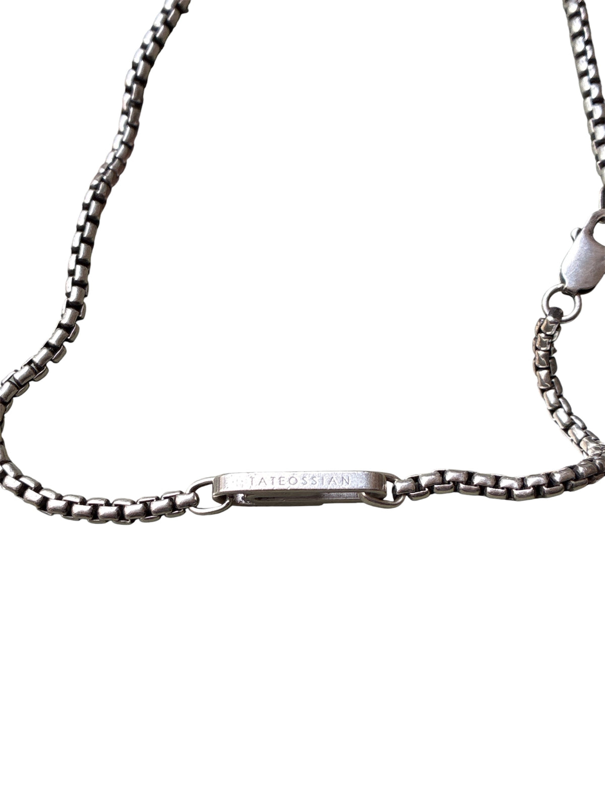 Collar Tateossian London 41cm Plata 925 Cadena Box - Gargantilla Unisex