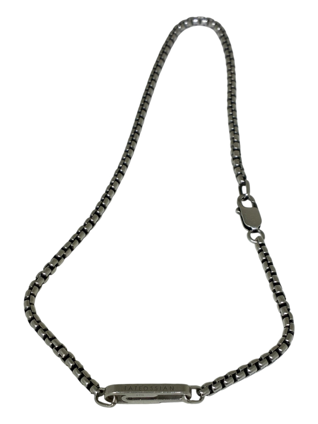 Collar Tateossian London 41cm Plata 925 Cadena Box - Gargantilla Unisex