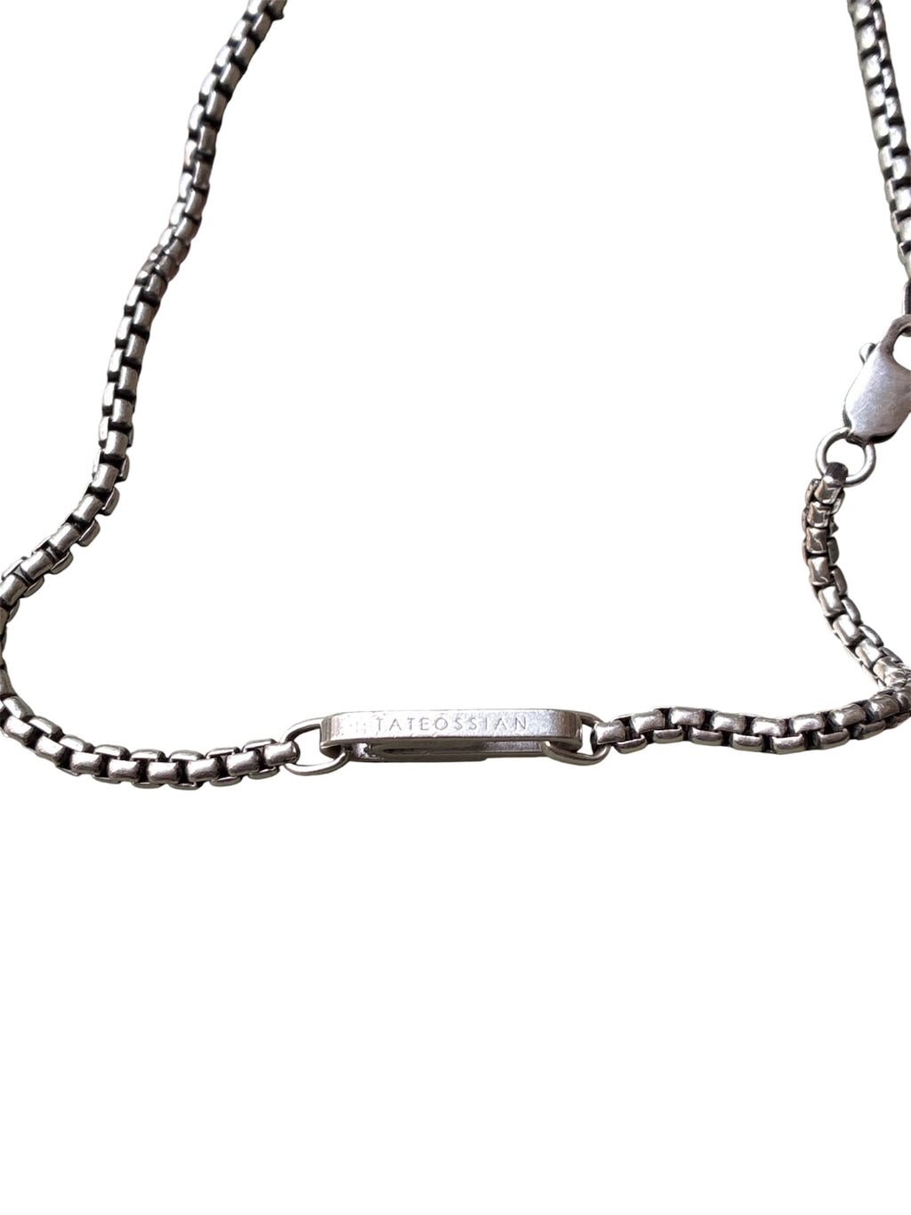 Collar Tateossian London 41cm Plata 925 Cadena Box - Gargantilla Unisex