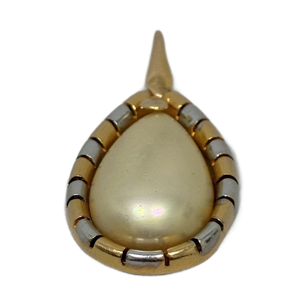 Colgante Perla Mabe Plata 925 Chapada en Oro | Joya Vintage Usada
