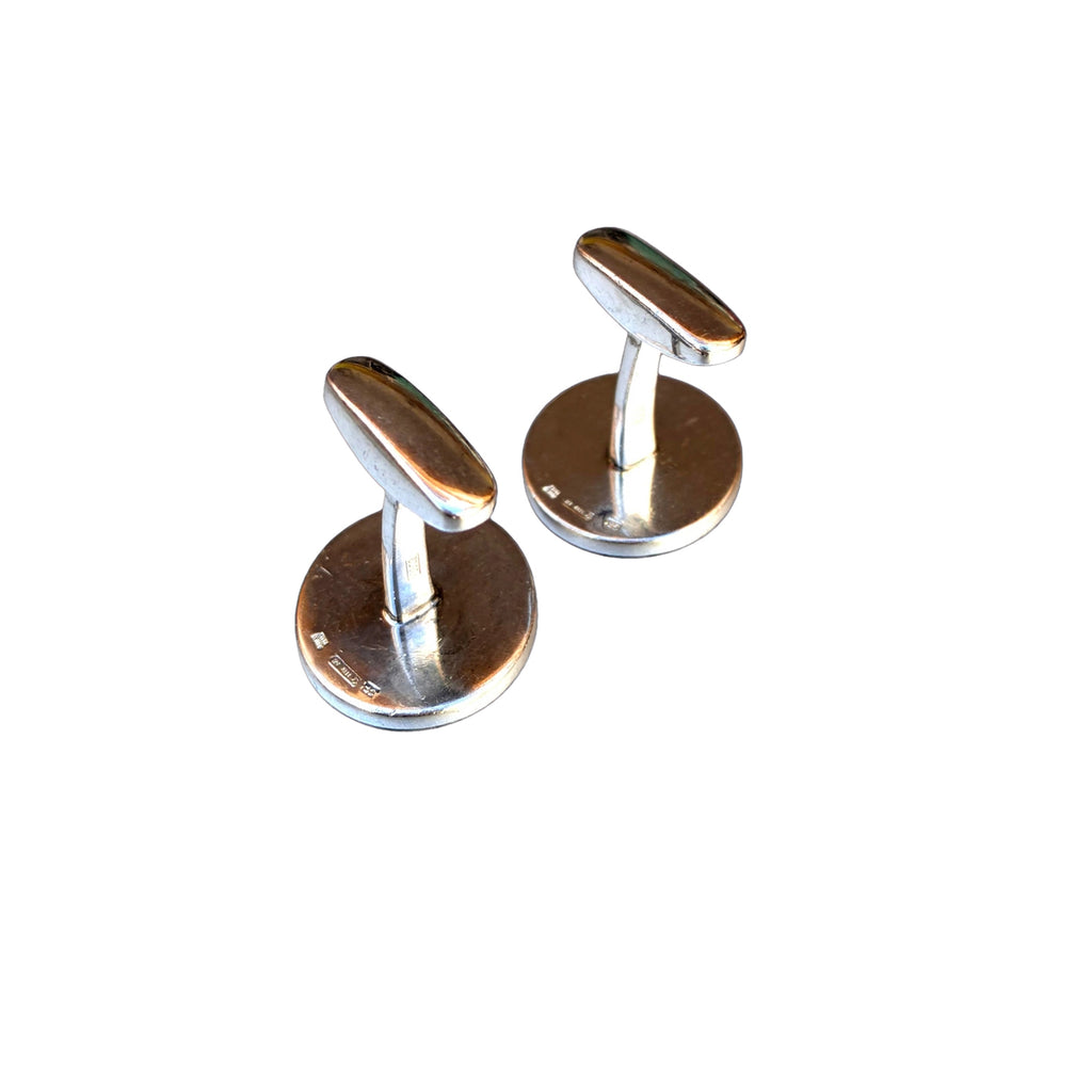 Bvlgari Bvlgari Cufflinks - Sterling Silver 925 & Black Onyx - Authentic